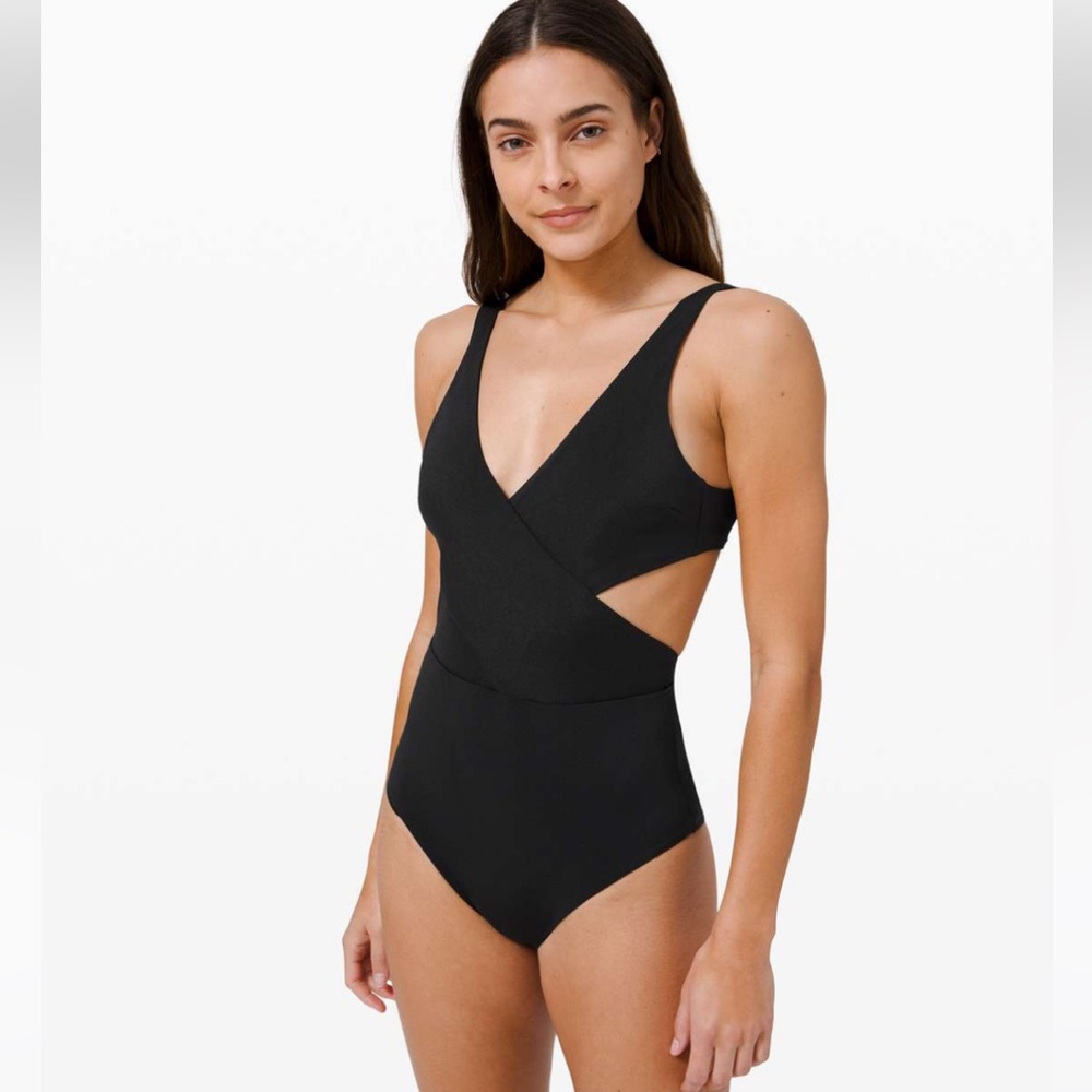 Lululemon black all that glimmers one piece swimsuit - Picture 1 of 9